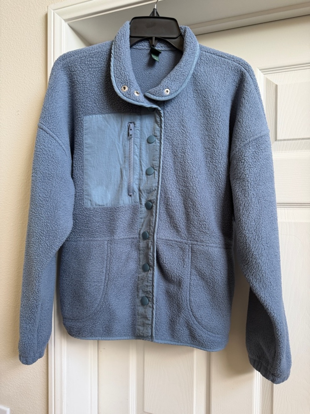 Light Blue Teddy Fleece Jacket EUC